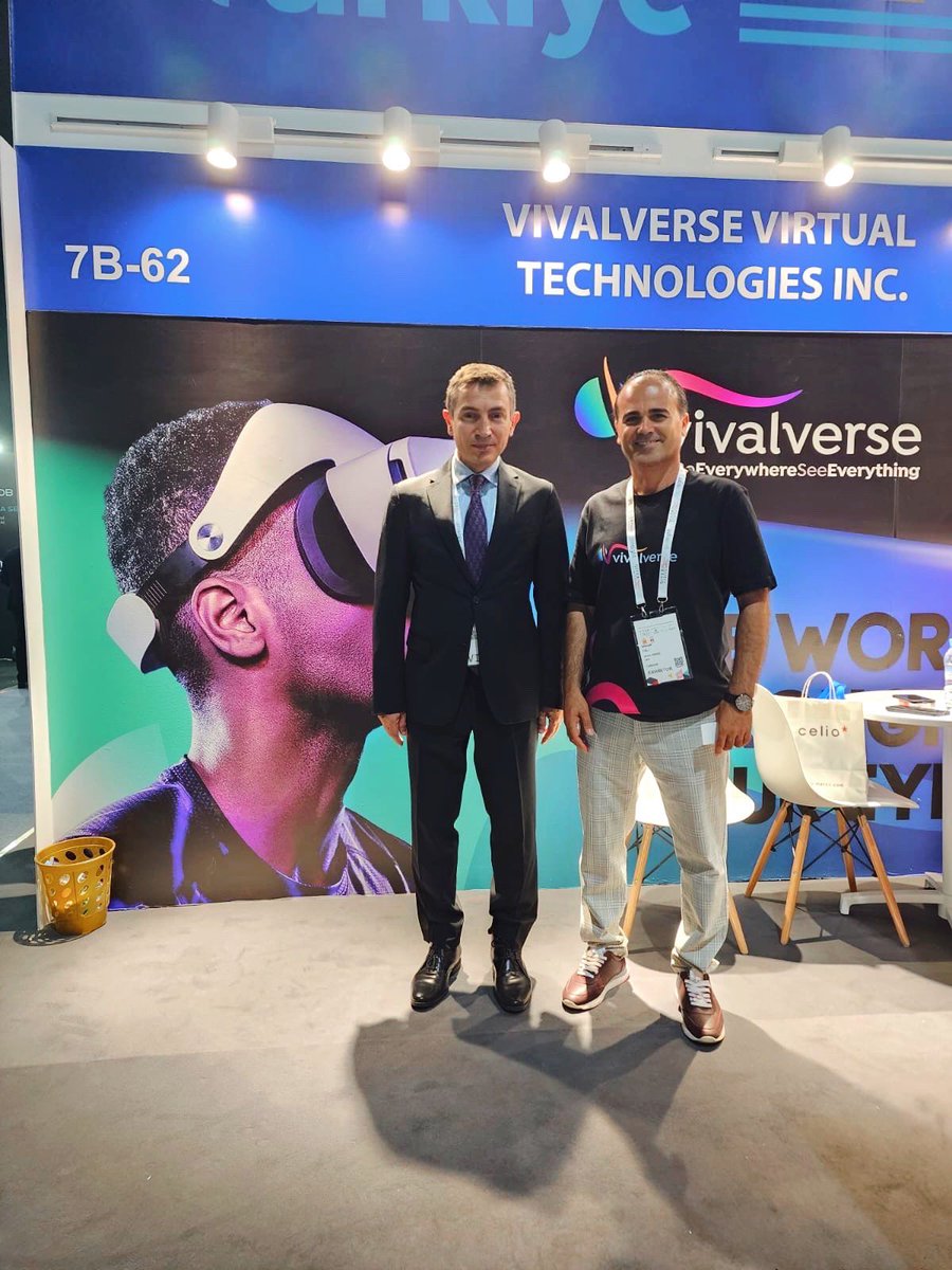 Our Moroccan ambassador, Mr. Efe Ceylan (charge d'affaires), came to our stand at the GITEX Technology fair and received information about our work. Thank you very much for this kind gesture. #vivalverse #metaverse #nftart