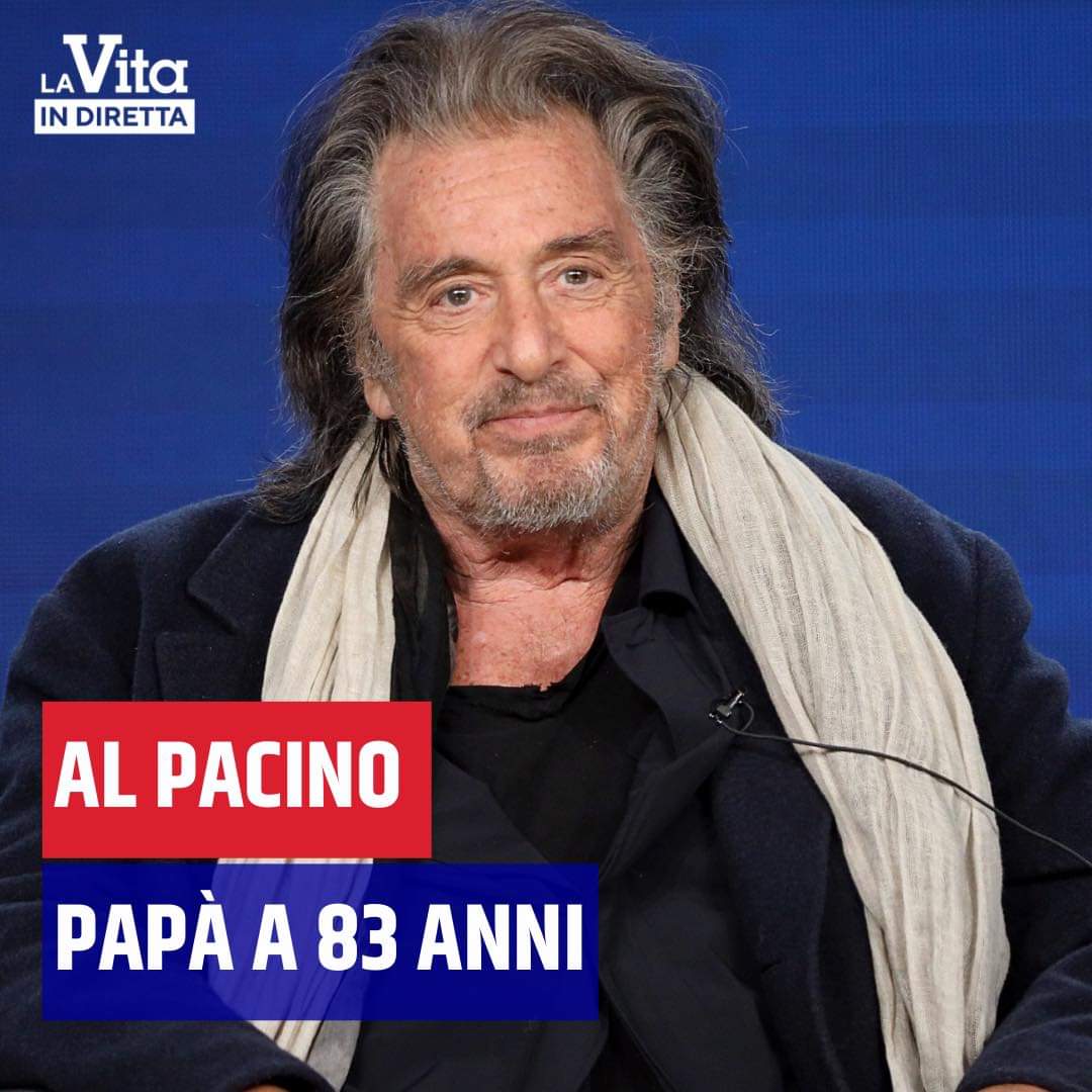 Megghi45's tweet photo. Al Pacino, 83 anni compiuti , sta per diventare papà per la quarta volta,la sua compagna ha 29anni..
Che ne pensate?? 😅 https://t.co/2V4ZuAJO9a