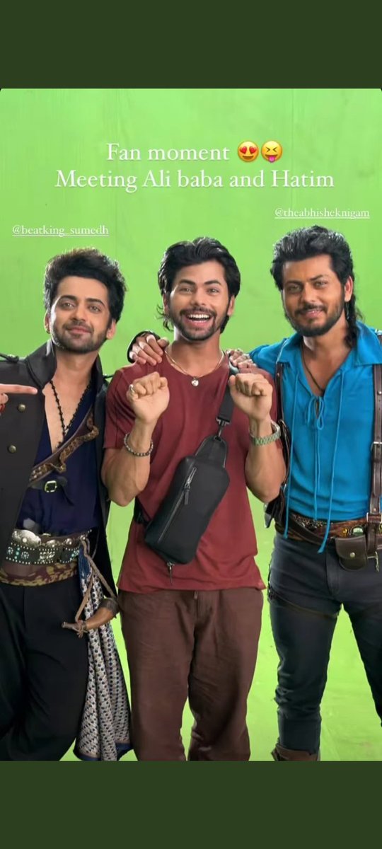 a_stalwart's tweet photo. Was just waiting for this trio to get together on the set of #AlibabaChapter2 and here it is... Nostalgia ✨🫶 giving similar Offscreen set vibes like Ashoka days.
#Alibabaekandaazandekha #AbhishekNigam #SiddharthNigam https://t.co/YlYo7he2Z5