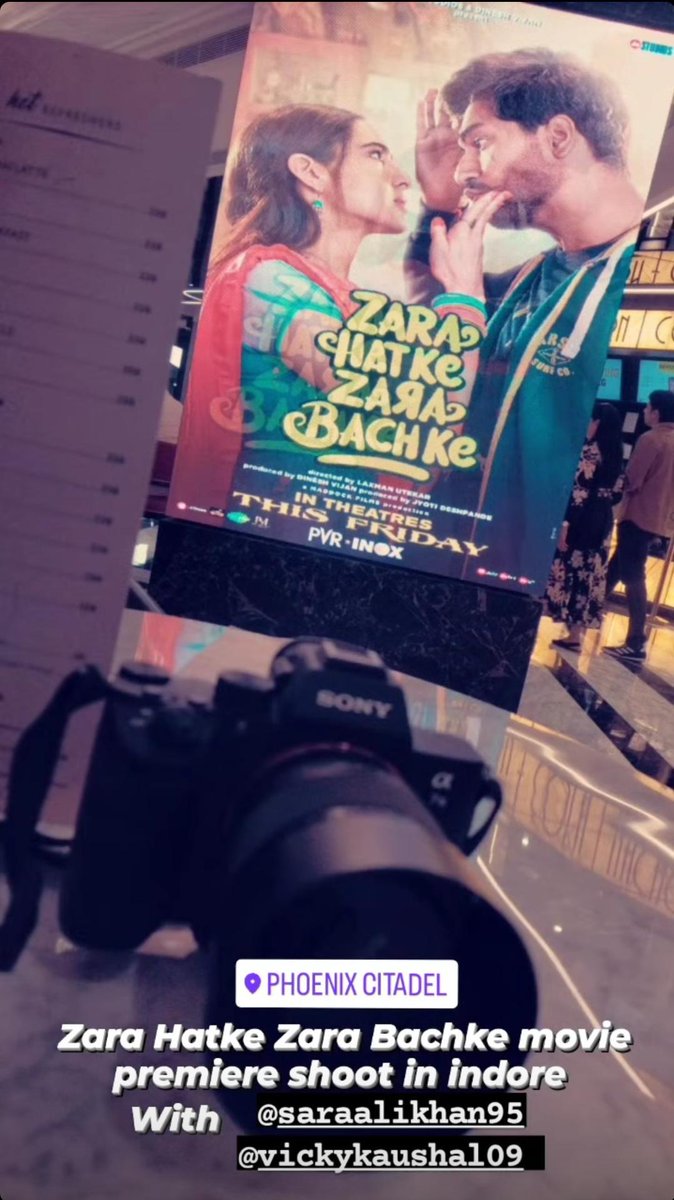 Ohmgeee! IT IS HAPPENING! 😭♥️

#ZaraHatkeZaraBachke premiere time 💃 Best of luck cuties #VickyKaushal #SaraAliKhan #LaxmanUtekar ✨