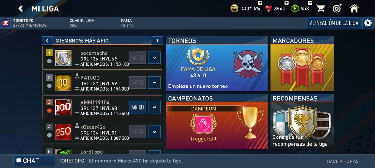 BUENAS A LA COMUNIDAD DE FIFA MOBILE. En visto que siempre me llegan mensajes llorando por como juegan algunos de la liga les informo que no pierdan tiempo. Me da igual como juegan mis compañeros.
SIGUE ABAJO