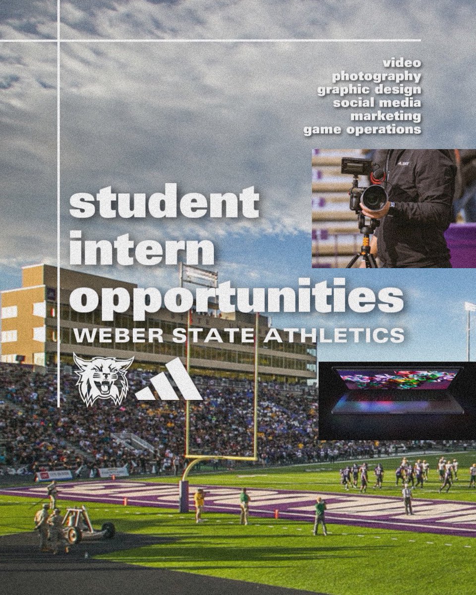 weberstate's tweet image. • Free Weber State apparel
• Work study opportunities
• Build your resume

Come join our team, have fun, and kick start your career in sports!

🔗: bit.ly/3WH13qt