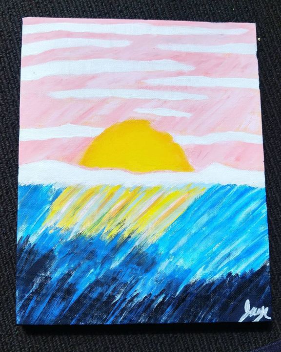 JenniiiDragon's tweet photo. Art of the Day: "Sunset Painting". Buy at: https://t.co/NcJjV628Cd https://t.co/LPN8aqr81D