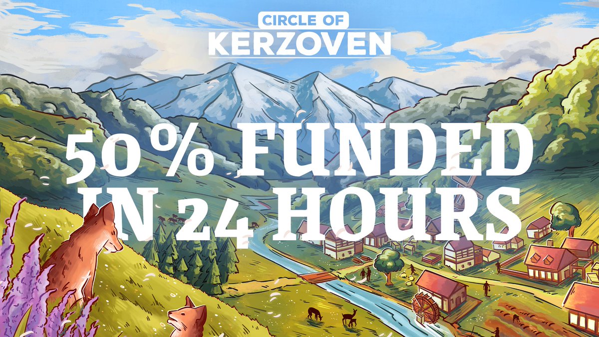 Great news: Our Kickstarter campaign is OVER 50% FUNDED!🥳🎊
We’re super grateful for everybody who supported us thus far 🦊🧡

⬇️If you’re not a backer yet, consider funding our settlement building game!⬇️
kickstarter.com/projects/kerzo…

#citybuilder #Linux #indiegames #swissgames