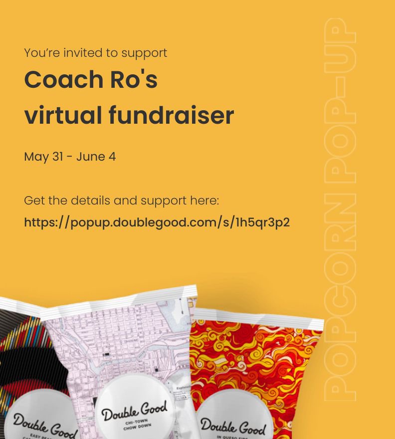 Hi! I’m doing a virtual fundraiser for my organization and selling Double Good ultra-premium popcorn for 4 days from Wednesday, May 31 - Sunday, Jun 4. Get all the details and support here: popup.doublegood.com/s/1h5qr3p2