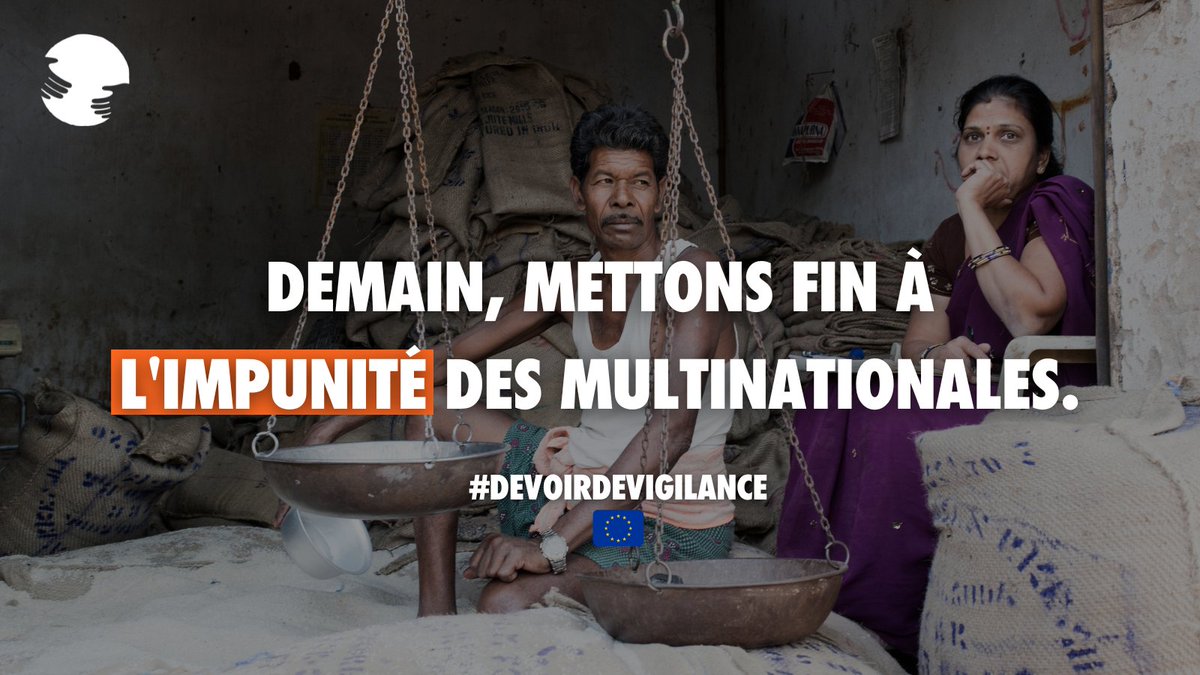ccfd_tsolidaire's tweet image. Demain, le Parlement 🇪🇺 votera sa position sur la directive #DevoirDeVigilance.

Directive que l&apos;on veut AMBITIEUSE pour rendre les entreprises responsables des violations de #DroitsHumains et des dommages causés à l&apos;environnement, tout au long de la chaîne de valeur.
