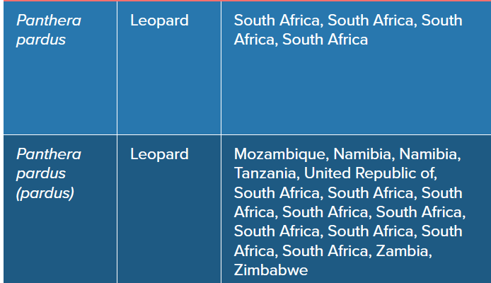 Love when bugs just look so silly it makes you laugh. Rewriting subregions to the parent region and you get leopards that most certainly live in South Africa.
