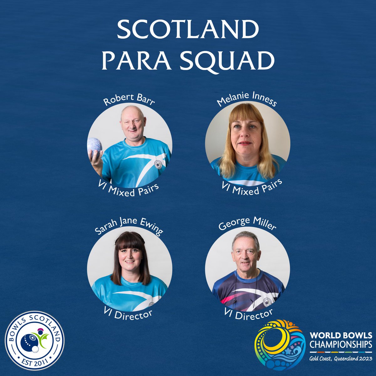 BowlsScotland's tweet photo. 🌍🌍🌍
 
We are delighted to announce the players that have been selected to represent Scotland at the 2023 @World_Bowls Championships.

➡️ Read more: https://t.co/woaeUkkzb1 https://t.co/rXj5vibcI1