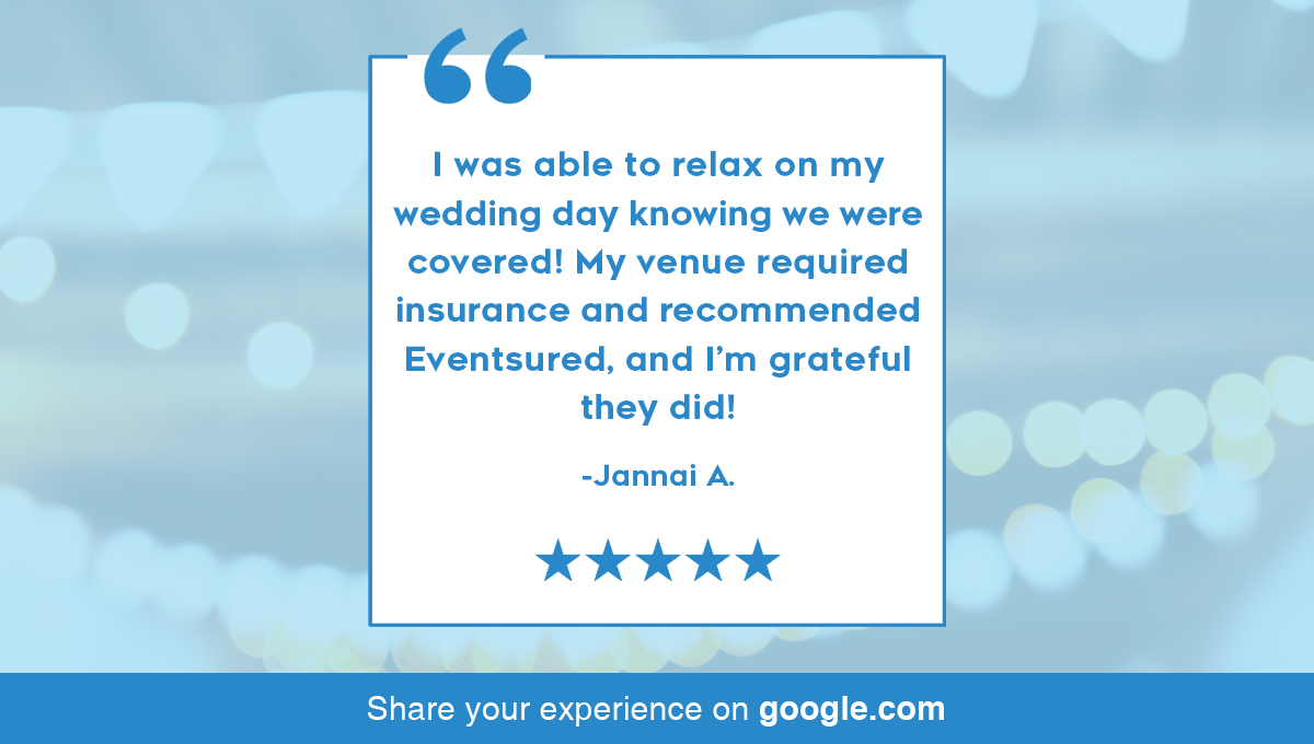 Insure your entire event in minutes with Eventsured. Our satisfied customers love us and keep coming back for our reliable services. If you've used our services before, share your feedback with a Google review.

#GoogleReview. #EventInsurance #CustomerSatisfaction