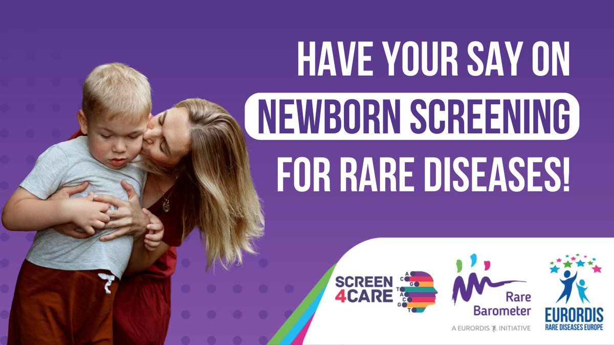 The new #RareBarometer survey on newborn screening is now live!

In your opinion, what are the benefits or possible disadvantages related to newborn screening of rare diseases?

Available in 24 languages! 👉tiny.cc/survey_NBS_RD

#NewbornScreening #Diagnosis #RareDiseases