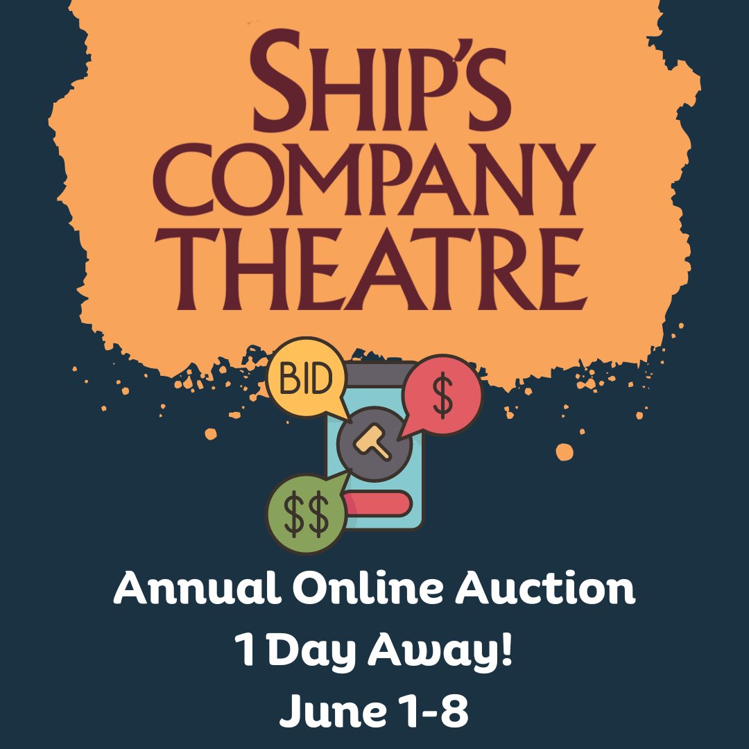 Ships Company Theatre Annual Online Auction starts tomorrow June 1st 12pm!
See our event page 

fb.me/e/zX7r0l53 

#parrsboro #cumberlandcounty #theatrens #supportlocal #shoplocal #onlineauction #explorens #discovernovascotia