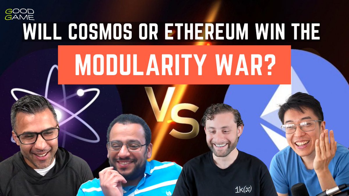 Cosmos: Bearish or Bullish?

We bring in <a href="/dberenzon/">Dmitriy Berenzon</a> &amp; <a href="/MohamedFFouda/">Mohamed Fouda</a> dive deep into the ongoing battle for modularity supremacy between <a href="/cosmos/">Cosmos - The Interchain ⚛️</a> and Ethereum.

📻: bit.ly/3C57pGQ
📺: bit.ly/3oEglQo