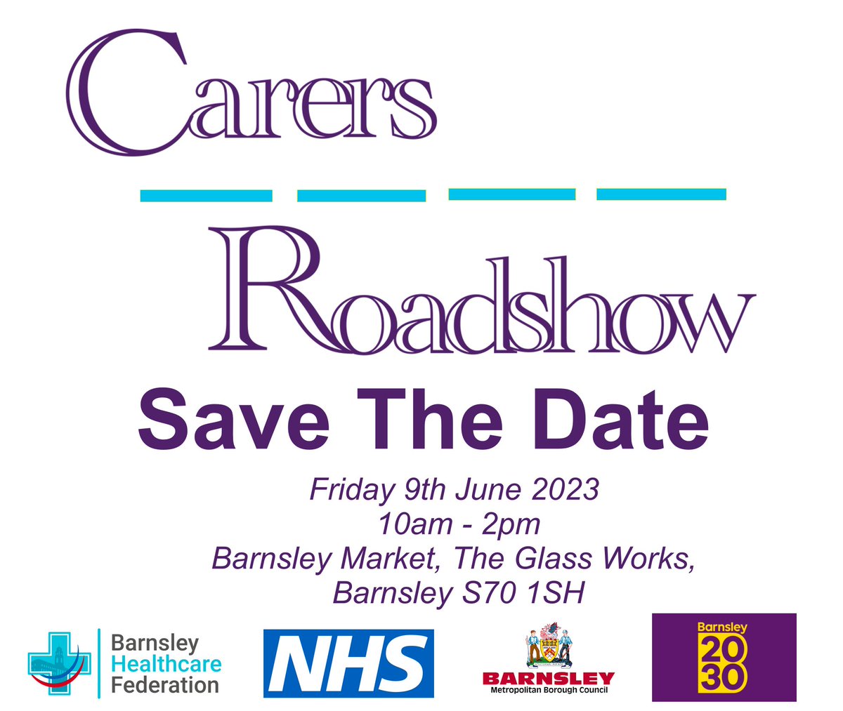 #carersweek Come and join us next week on 9th June in Barnsley Market, The Glass Works we have 18 stall holders giving advice and support to unpaid carers of all ages. General practice nurses and student nurses will be offering health checks and free cups of Yorkshire tea ☕️