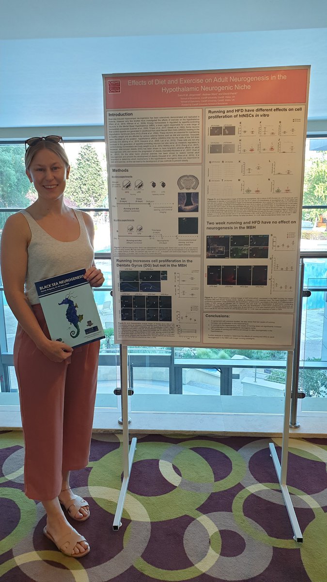 <a href="/JorgensenSara8/">Sara Jorgensen</a> is ready to present her poster on the hypothalamic neurogenesis