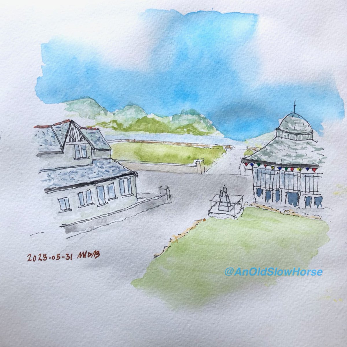 Lilly
The West shore, Llandudno.
Showing
The Lilly pub & restaurant

The sculpture known as the White Rabbit statue.

Located Llandudno, North Wales, UK.
#llandudno #greatorme #inkandwatercolor #penandwash #penandwatercolour  #watercolor #watercolorpainting #watercolour