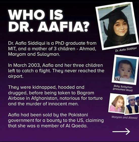 Brief introduction of Dr. Aafia Siddiqui
#FreeDrAafia