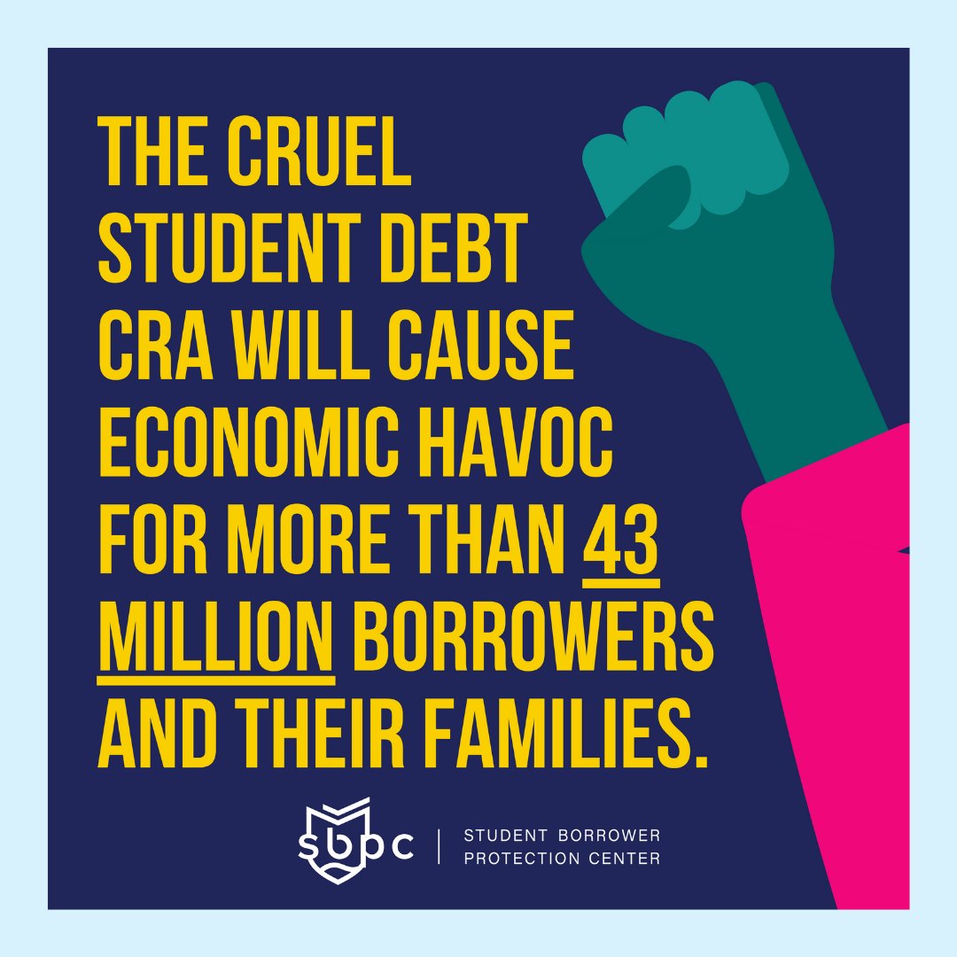 🚫We OPPOSE the Congressional Review Act Resolution that the Senate is voting on today. 

👉Swipe to read more, and thank you to the @thesbpc for the call to action. 

*Full post on FB and Instagram. 

#recoveryforall #protectborrowers #studentdebtcrisis