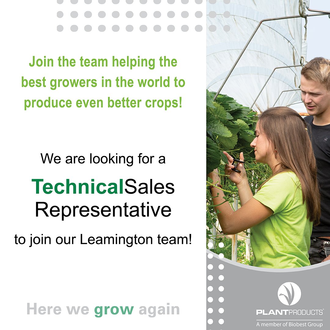 We are an expanding company supplying the horticultural industry. Products and services sold by the company include integrated pest management products, plant nutrition, innovative consumables, and seed. 

For more information and to apply  ➡️ indeedhi.re/43dnyWq