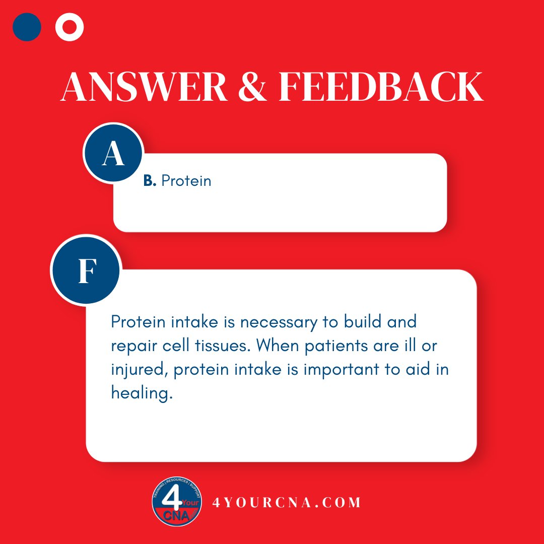 4yourcnaT's tweet photo. Here's your QUESTION OF THE DAY! These series of questions can help you evaluate your knowledge as a CNA. Follow us for more!

Don't forget to follow us for more updates!
#4YourCNA #youtube #nursing #instructor #nursingaide #floridacommunity #cna #cnaproblems #cnalife https://t.co/XreSfjcRDE