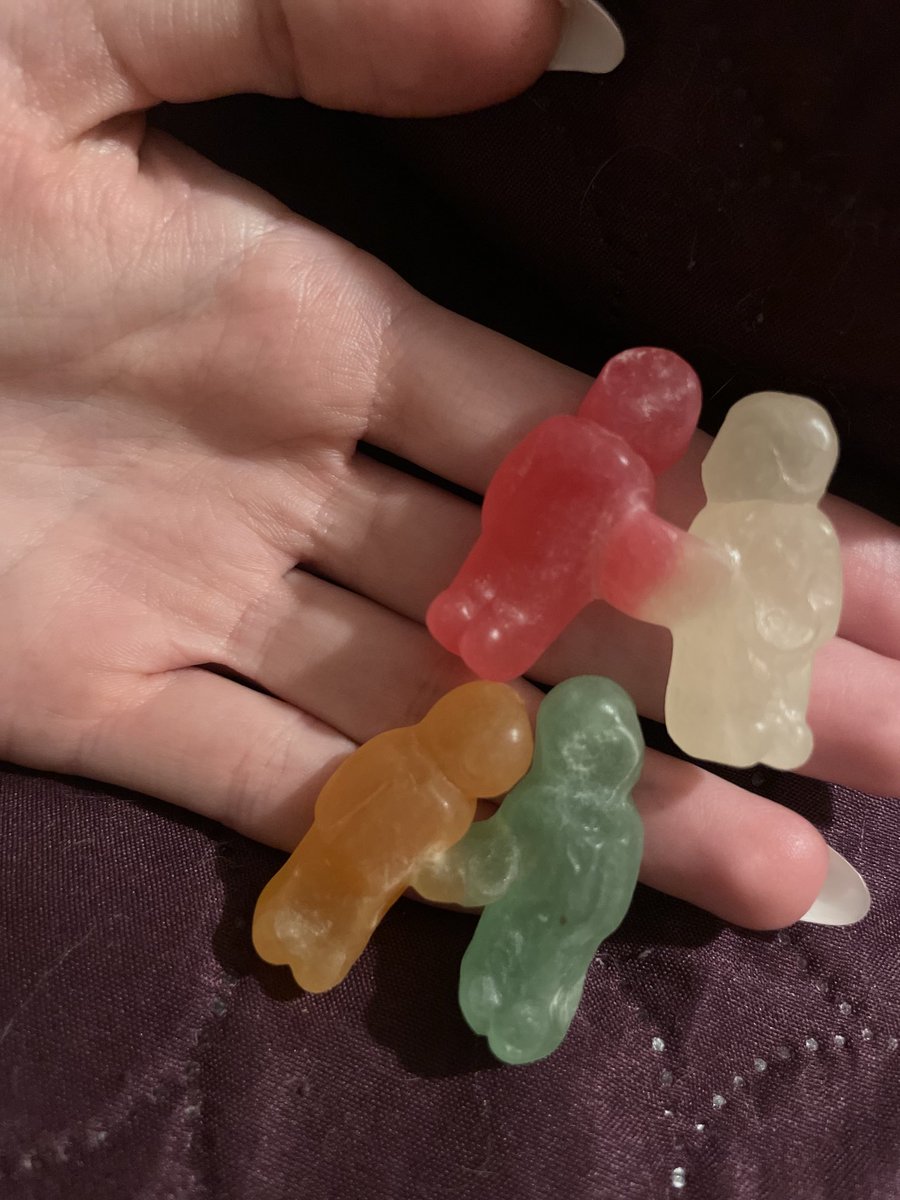 Whiffenpuff's tweet photo. My daughter shared some of her #Harribo jelly babies double trouble 🥰
They are all holding hands https://t.co/aaZkGOx998