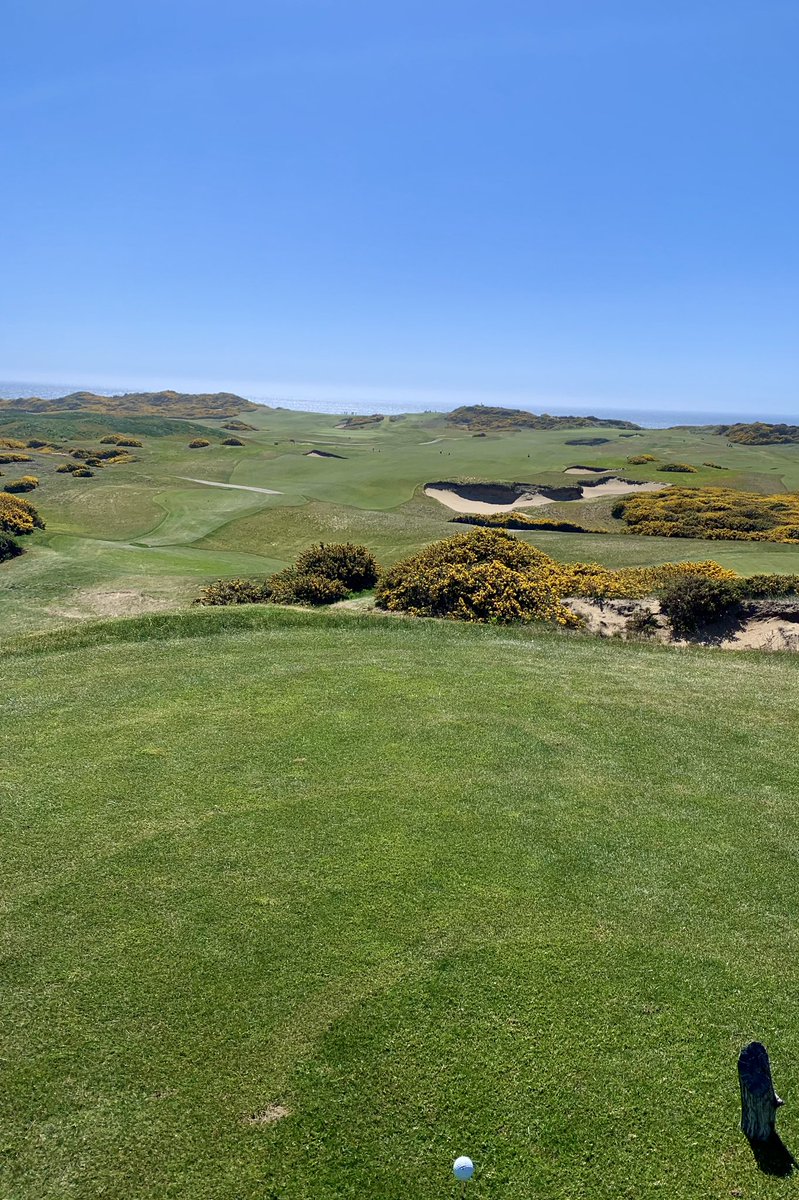 The 16th tee shot at Old Macdonald @BandonDunesGolf - I could stand and bash balls from that tee all day. #golftwitter