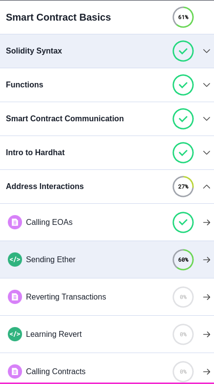 tanja_codes's tweet photo. Day 37 of #100DaysOfSolidity
Continued with Alchemy University's Ethereum Developer Bootcamp. Today, I...
1. completed the Intro to Hardhat section
2. started with Address Interactions: calling externally owned accounts &amp; sending Ether
#100DaysOfCode https://t.co/XbzOssdJPL