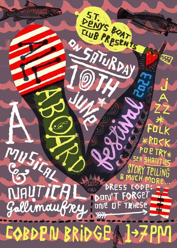 "All Aboard" festival
St Denys Boat Club
around Cobden Bridge
Sat 10th June  1-7pm

#river 
#Itchen 
#fun