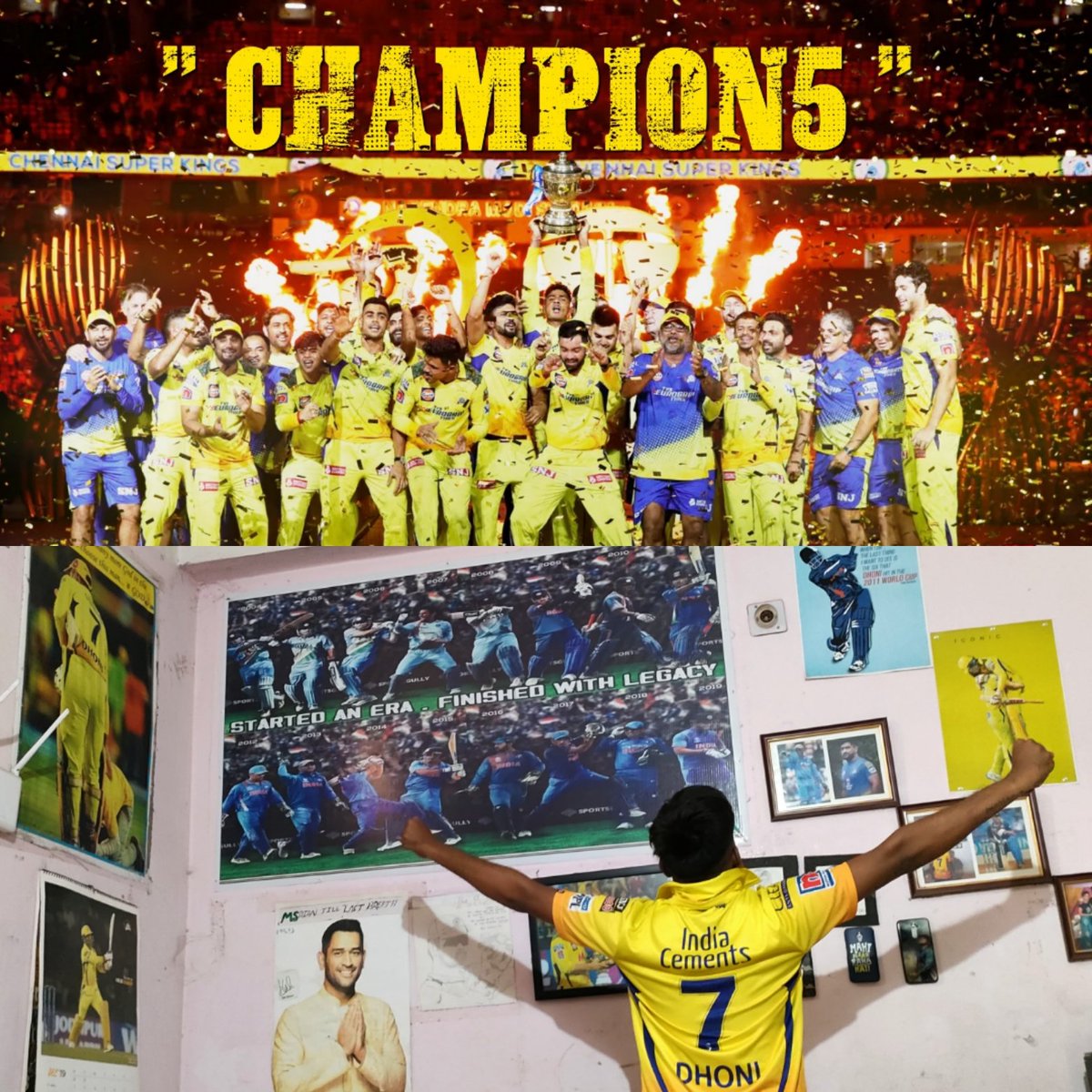 'World through my eyes' @ChennaiIPL 
#WhistlePodu #MSDhoni #IPL2023Final #CHAMPION5