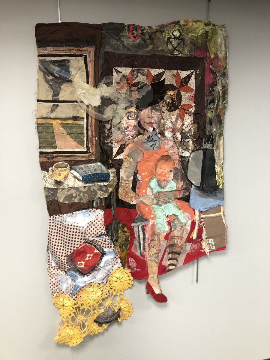 KUSM_Wichita's tweet image. You'll want to see this artwork up close. Stop by our campus from 5-7 p.m. Friday for the opening of "Three Sisters" by Eden Quispe, Grace Griffith and Dale Boztas. bit.ly/JuneFirstFrida… #FirstFridayICT