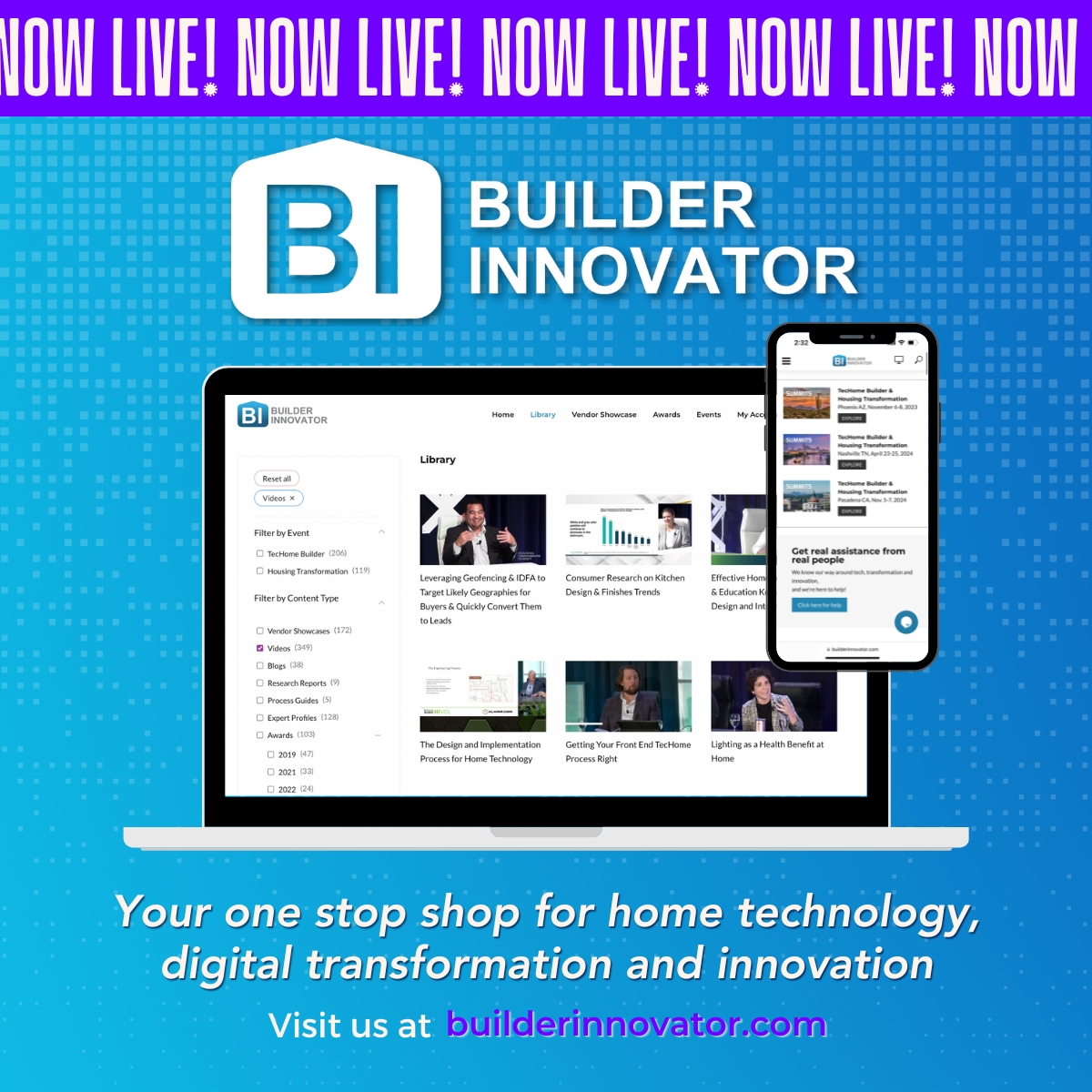 BuilderInnovator.com is finally LIVE, and we are so excited to share it with you all! Homebuilders and multifamily companies, we've got everything you need to get innovation done right, right here, in one place. Explore now! --&gt; BuilderInnovator.com #hometech #smarthome
