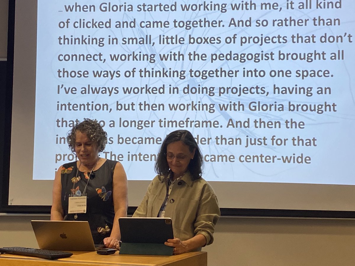 @KKummen & @vpacinik share 
@EcpnBc an #edu endeavour.
the Pedagogist role—vital provocateurs in BC—cre8 pedagogical compositions which respond & address ideas to create modes of living that go beyond predetermined & idealized views of #childhoods 
@CSSESCEE #congressh #CSSE2023