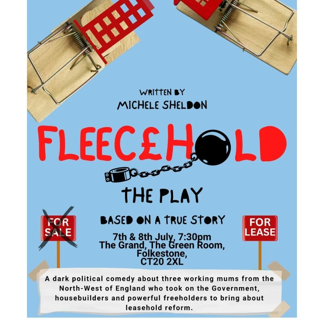Fleecehold is a tribute to  #leaseholdreformer Louie Burns who died in 2020 & whose birthday is today. A larger than life character from #folkestone who inspired Katie, Jo & Cath @NLC_2019  
to fight #leaseholdscandal for #leaseholdreform #theatre #DarkComedy #TrueStory
