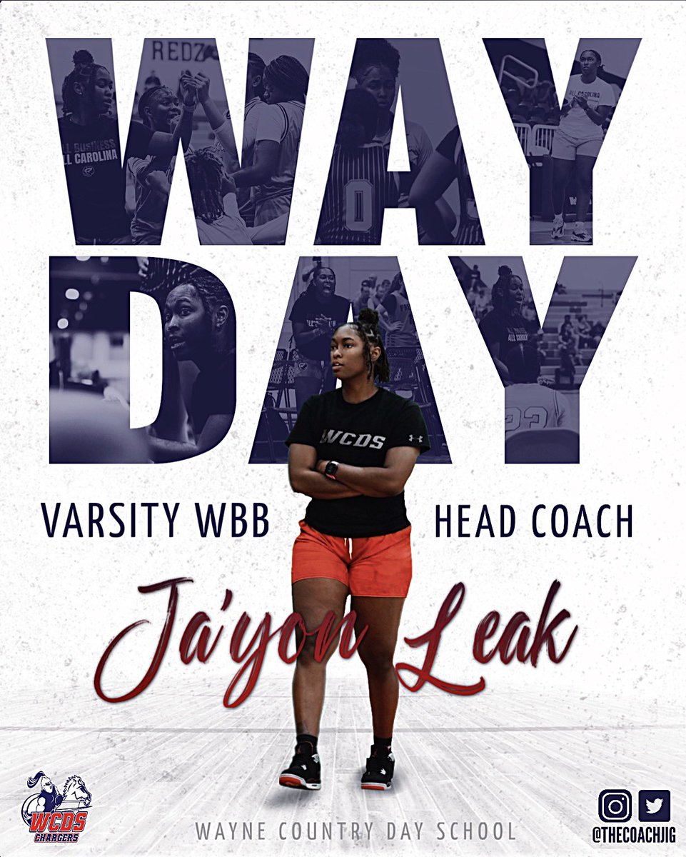 Super excited to announce that I have accepted the position as the Varsity WBB Coach at Wayne Country Day School! 💙❤️🐎 #LETSWORK