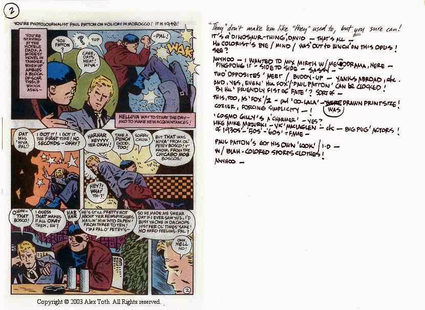 more toth with his own commentary. He calls that back cover "cliche hyper comic art, but still just a job"