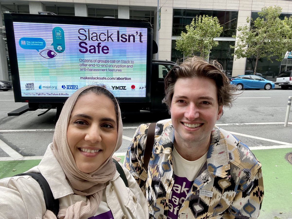 freepress's tweet photo. More than 90 groups fighting for abortion rights, digital rights &amp; racial justice sign onto call to #MakeSlackSafe and demand @SlackHQ offer end-to-end encryption of messages and blocking/reporting features to address harassment

Sign the letter: https://t.co/qWLtWkSUMR https://t.co/9vkqvJiw7c