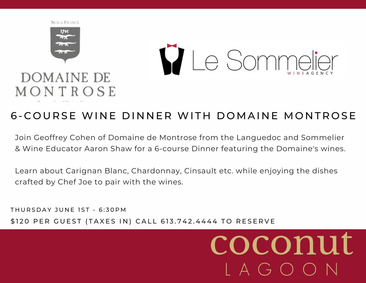 A few seats left for tomorrow's Montrose Wine Dinner.