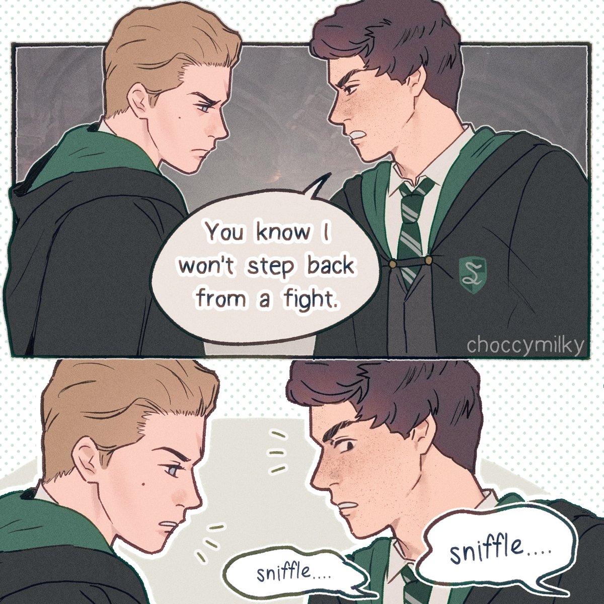choccymilky_ao3's tweet photo. sebastian and ominis are weak to MC's tears 💘💘
#sebastiansallow #ominisgaunt #HogwartLegacy https://t.co/oLhAkfivb7