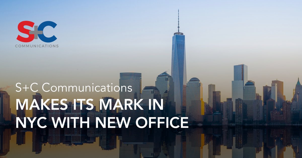 SandCpr's tweet photo. Some exciting news to share – S+C Communications is expanding!
 
Our new NYC office will be led by Kim Mandara, sports communications executive and a perfect fit in our S+C family.

https://t.co/HhkI4y1Gpn

#leadership #nyc #publicrelations
@cscutari https://t.co/8EA5FyYDNx