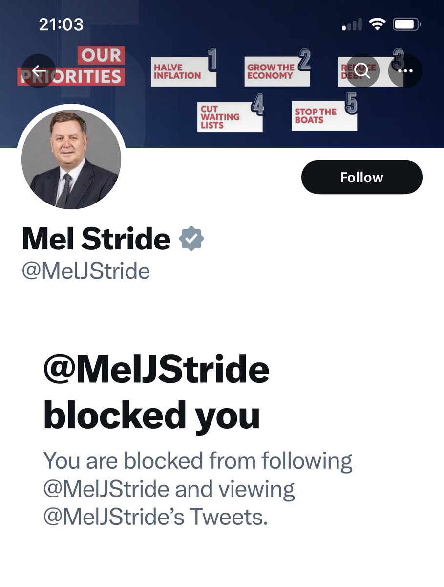 Here’s Mel Stride, who believes in “robust transparency”. His transparency involves blocking journalists.
