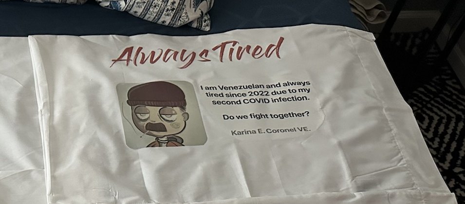 Winning an incredible nft from @alwaystirednfts for spreading the word about my condition, demonstrating my day to day suffering from #MECFS is a gift thank you #TiredAF #SleepyHeads being part of you has been really amazing thank you ❤️🙏🙏💯 I am #MECFS #Millionsmissing