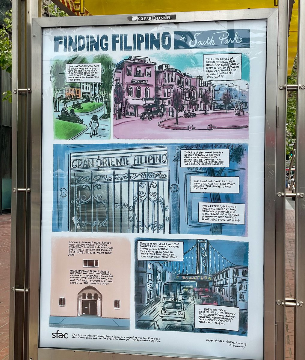 sparkplugcomics's tweet image. Finding Filipino - and finding Sparkplug Books artists in SOMA. Rina Ayuyang's South Park comic and the park itself and the Gran Oriente Filipino Masonic Temple, with bonus Finding Filipino on Mission Street comic. San Francisco, California. May, 2023 #AAPIHeritageMonth