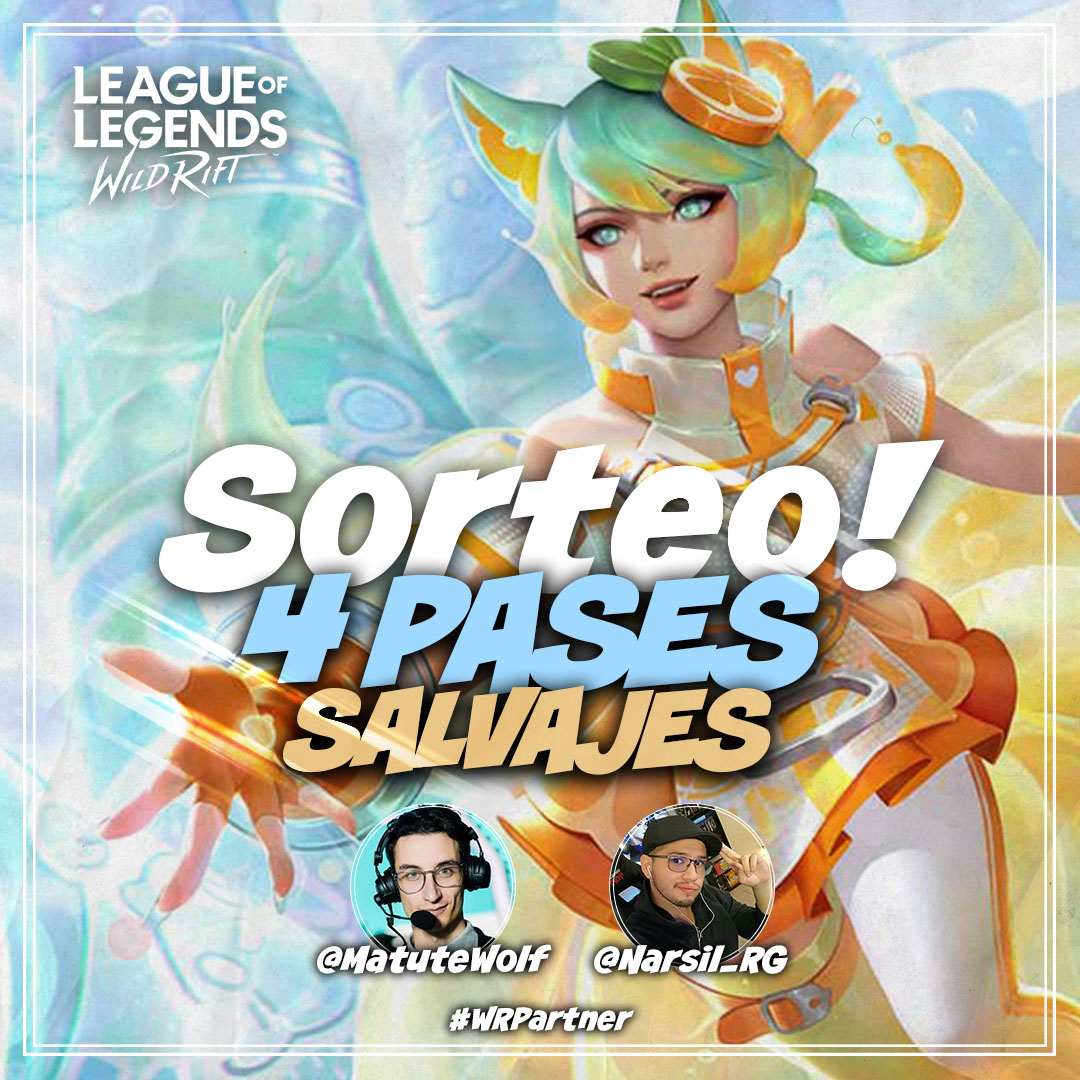 🍊 SORTEO 4 PASES SAVAJES 🍊

Nueva temática en los pases de Wild Rift, significa un nuevo sorteo super Frutifantastico! Para participar:

🍑 Seguir a <a href="/MatuteWolf/">MatuteWolf 🐺</a> &amp; <a href="/Narsil_RG/">ISG NarsilRG 🤠🎙</a>
🍑 ❤️ &amp; 🔃
🍑 Comenta que skin esperas que salga del cofre!

 Se sortea el Jueves 8 de junio. #WRPartner