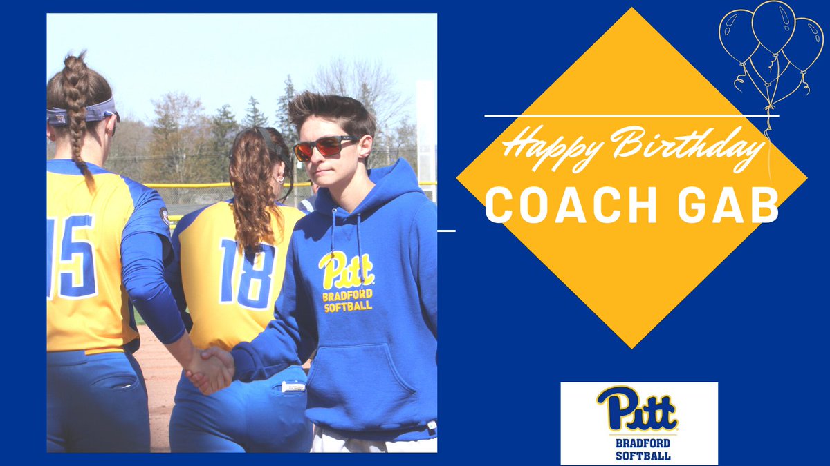 Happy Birthday Coach Gab!  Have a great day!  #upbsb #CoachBirthday #PittBradfordSoftball