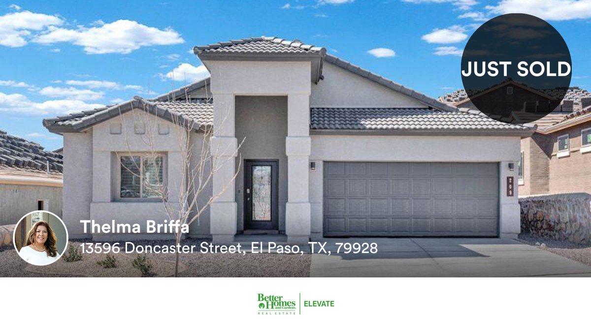 BHGRE_Elevate's tweet photo. 🛌 4 🛀 3
📍 13596 Doncaster Street, El Paso, TX, 79928

Our agent’s latest sale on RateMyAgent
 435113
https://t.co/sOLPX92mth

...
#ratemyagent #realestate #Better_Homes_and_Gardens_Real_Estate_ELEVATE https://t.co/2cYteIq55s