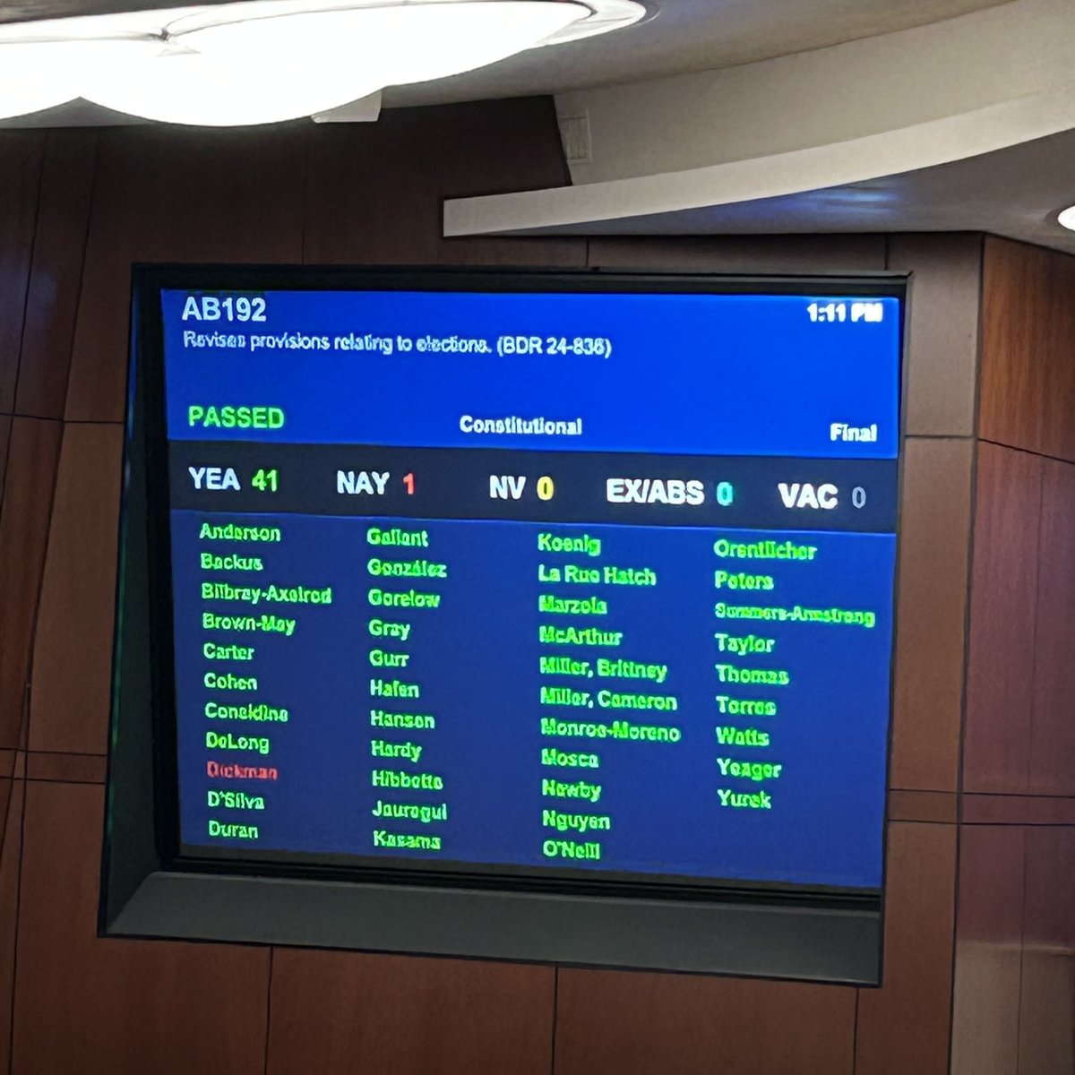 LetNevadaVote's tweet photo. #AB192 has passed the Assembly floor & will make its way to the Senate side. With this bill, at least one sign must be posted at the outer limits of where electioneering is prohibited. Let's make sure every voter knows their rights and the rules! #NVLeg https://t.co/A6SIrAqqh9