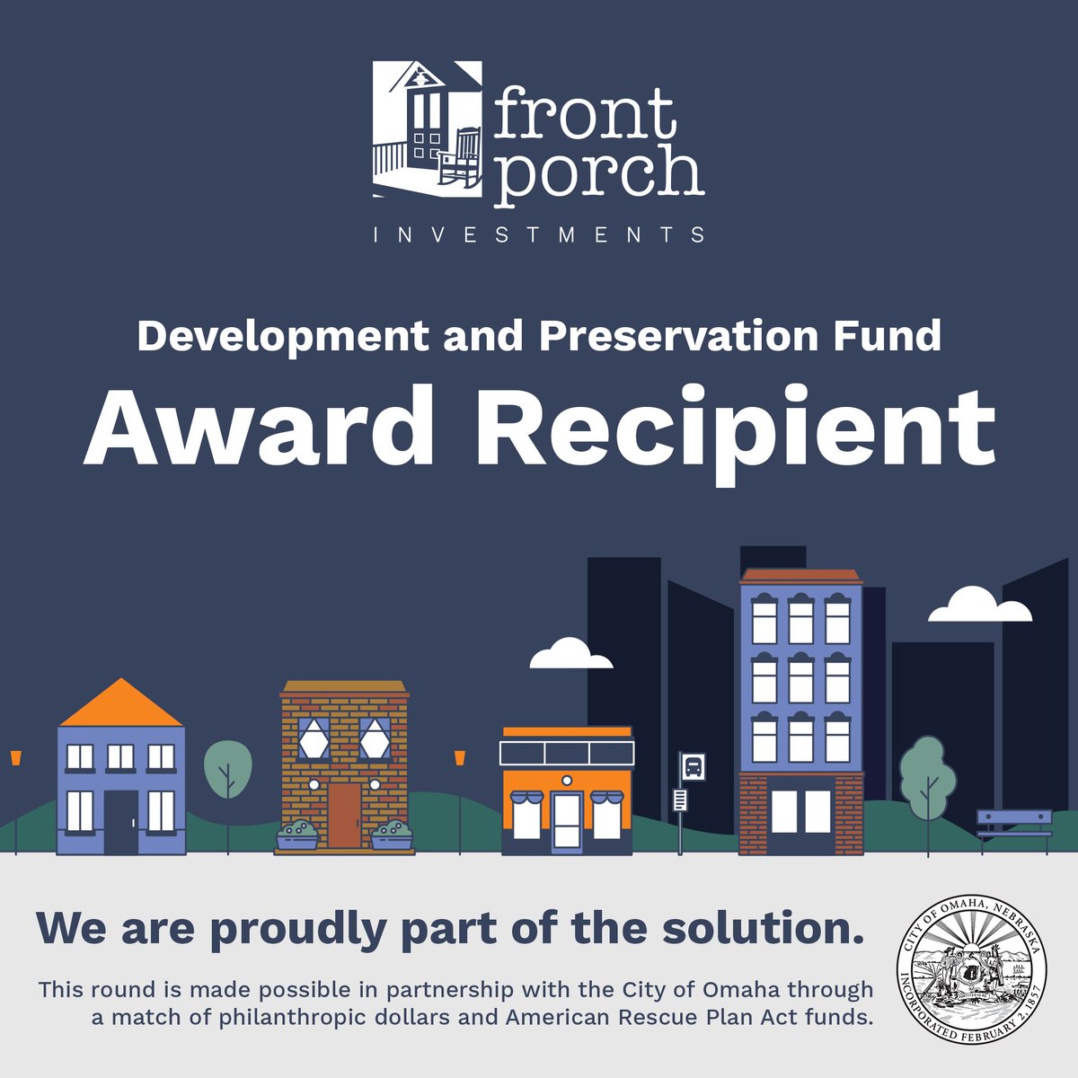 omahabydesign's tweet image. We are excited to be an award recipient of @FrontPorchInv&apos;s Development and Preservation Fund.

Working alongside our key partners @inCOMMON  and @SparkCdi, this award will expand the Affordable by Design Housing Playbook with Missing Middle solutions.