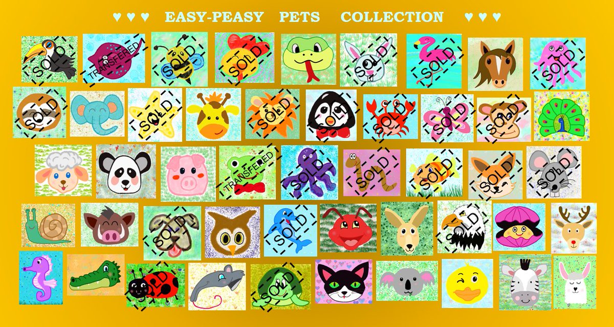 let´s adopt your pet today ❤️ visit Easy-peasy pets collection and fall in love 🥰 opensea.io/collection/eas… #NFT #NFTs