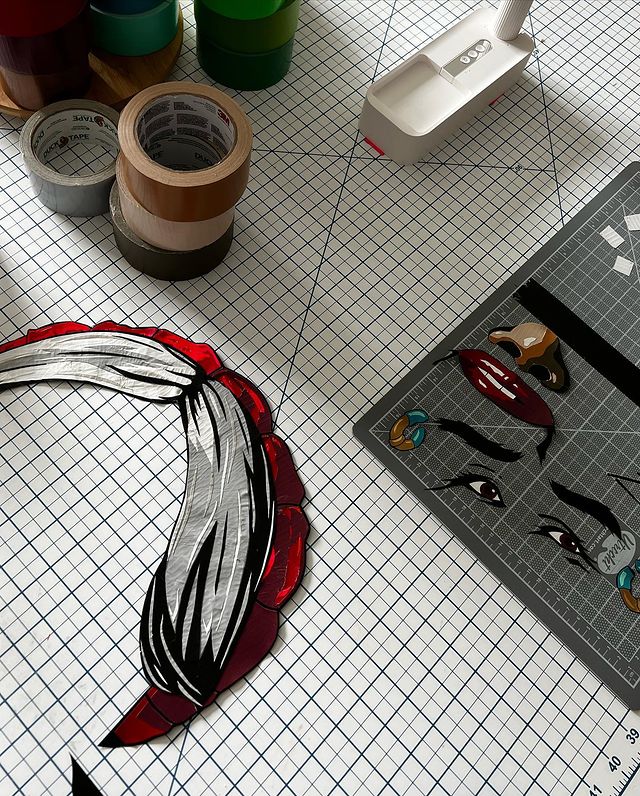 facefwdorg's tweet photo. Check out Leah Abucayan's awe-inspiring artwork, a heartfelt tribute to Apo Whang-Od. 🎨🖼 

Using duct tape, she recreated the iconic @voguephcover. 👏 Prepare to be amazed! ✨

#tapeart #artph #facefwd #facefwdorg https://t.co/vlXErZRE7L