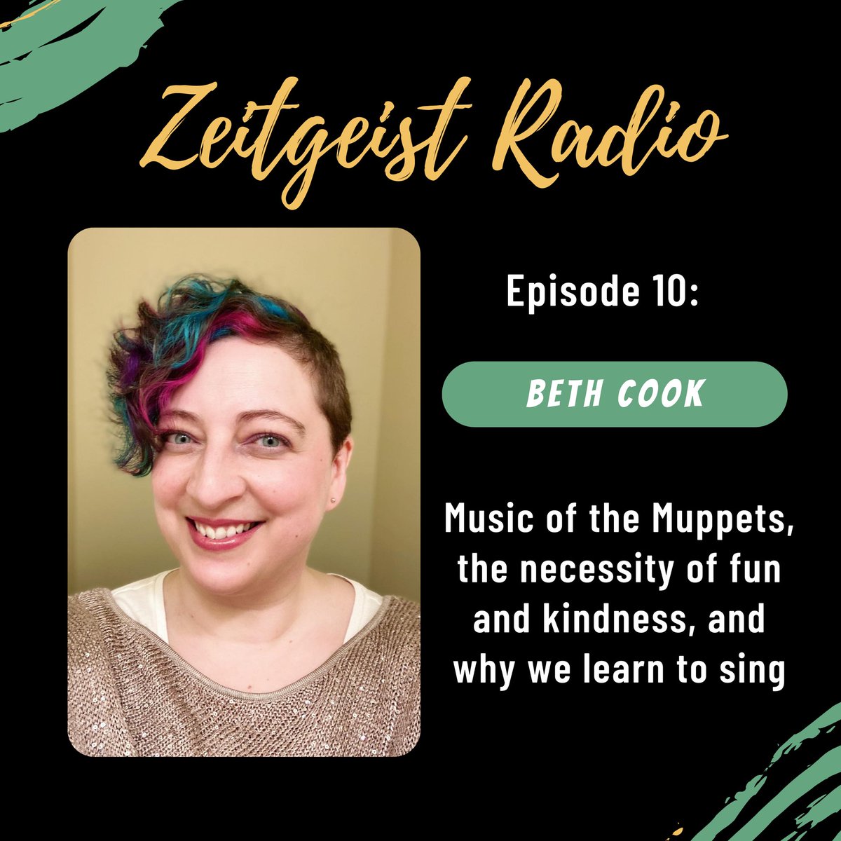 More #Muppets and podcasts! I got to be a guest on my friend and voice teacher’s awesome podcast, Zeitgeist Radio, all about music and popular culture.

(CW for grieving my lost cat and my stillborn niece)
