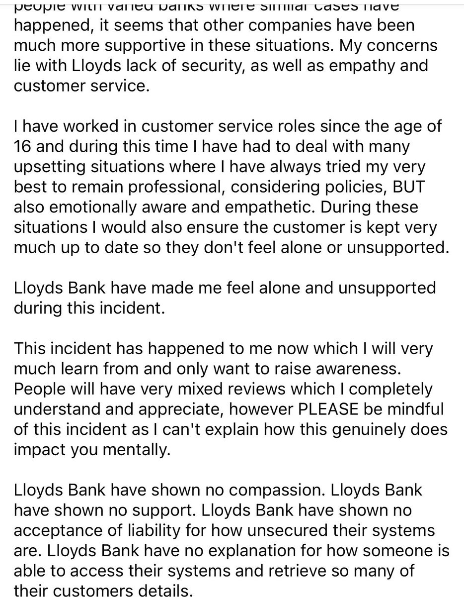 nicollbaish's tweet photo. I don't use Twitter anymore, but I wanted to share this to raise awareness of the lack of support and security from @LloydsBank ! https://t.co/yVb2riW7qb